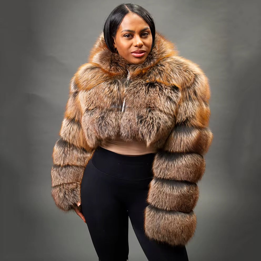 Fox fur coat