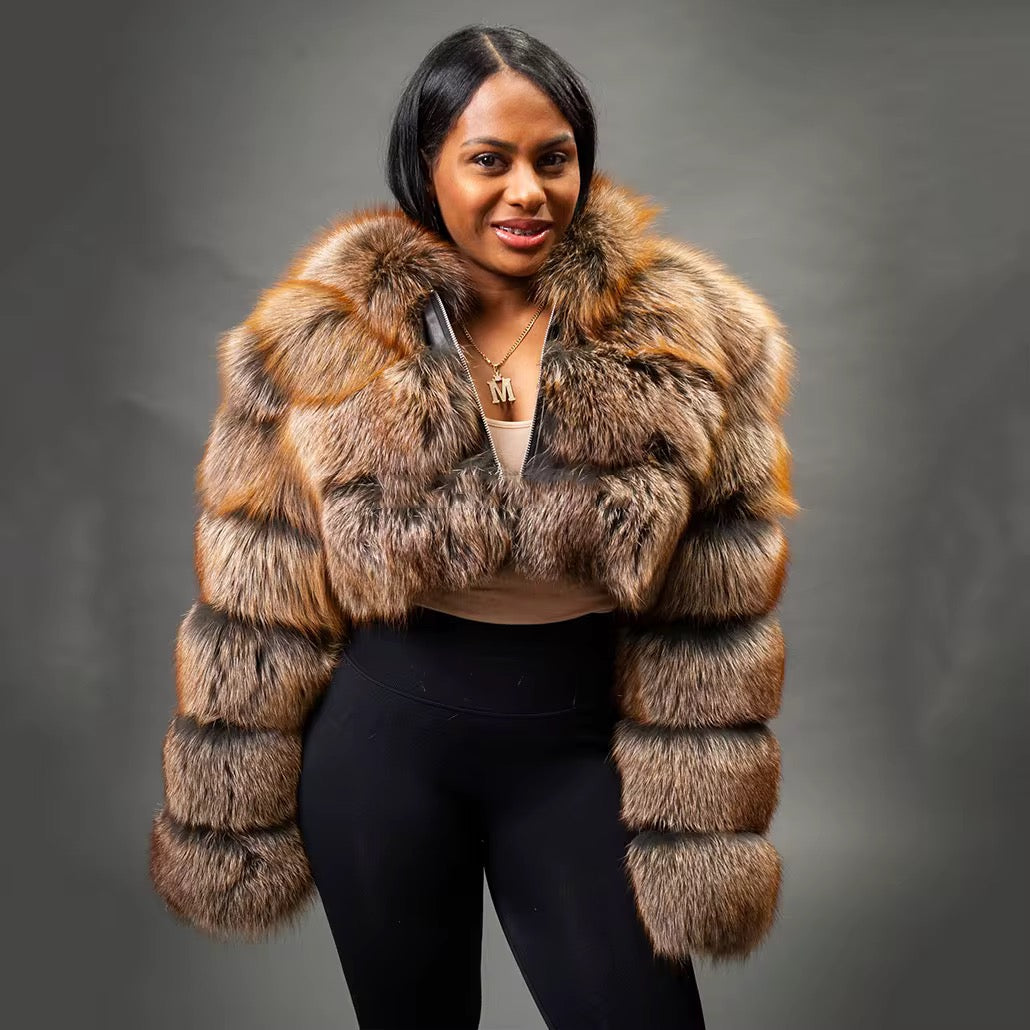 Fox fur coat